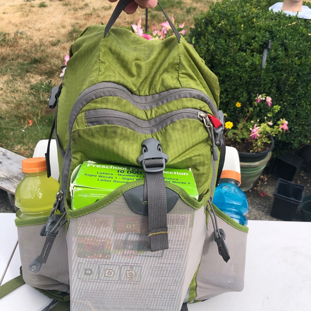 REI Rucksack Hydration Men’s Green and Gray Camping Backpack